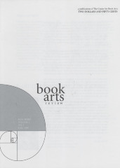 Book Arts Review, Volume 1, Number 1 (new series)
