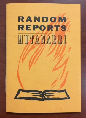 Random Reports: Mutanabbi / Barbara Henry