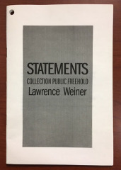 Statements Collection Public Freehold / Lawrence Weiner