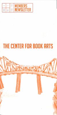 The Center for Book Arts Members Newsletter Fall 2008
