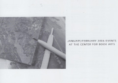 [Postcard advertising events at the Center for Book Arts in January and February of 2006]
